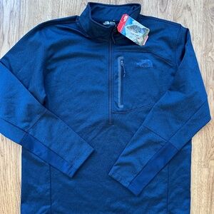 North Face Men's 1/4 Zip Up Navy Blue Size XL NWT